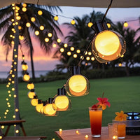 Outdoor Camping G50 LED Globe String Lights for Tent and Patio Decor, Battery Powered