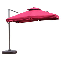 Outdoor Patio Cantilever Umbrella with Base for Commercial and Residential Use, 2.5m/3m Square