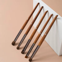Portable Mini Eyeshadow Brush Set with Soft Pony Hair for Professional Eye Makeup