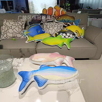 Realistic Ocean Fish Plush Pillow - Clownfish, Goby, Zebra Fish, Blue Tang Stuffed Animal