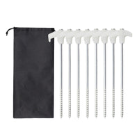Luminous Steel Tent Stakes with Storage Bag for Outdoor Camping