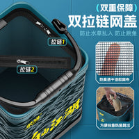 New Portable Foldable Fishing Bucket Thickened Live Fish Bucket Outdoor Water Fetching Handheld Fish Container