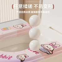 Reusable Toilet Seat Cover Cushion, U-Shaped, Waterproof, Washable, All-Season Toilet Seat Pad