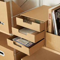 Multi-layer Kraft Paper Drawer Organizer for A4 Documents and Office Supplies