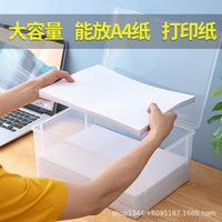Clear A4 Plastic Storage Box for Documents, Tickets, and Stationery