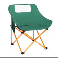 Portable High-Back Moon Chair with Folding Table Set for Outdoor Camping, Beach, and Picnic
