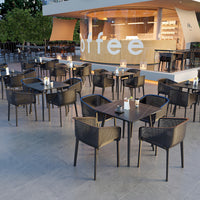 Outdoor Bistro Table and Chair Set for Cafe Patio Balcony
