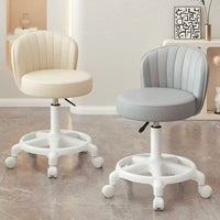 Adjustable Swivel Salon Stool with Backrest and Wheels for Beauty, Hair, and Bar Counters