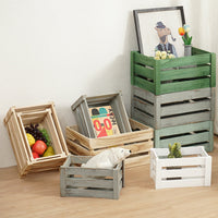 Vintage Wooden Storage Crate Decorative Display Box