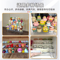 Acrylic Clear Multi-layer Stair Display Stand for Figures, Models, Blind Boxes, and Perfumes