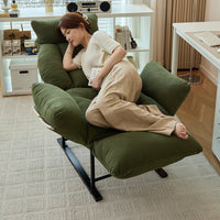 Folding Recliner Chair, Lounge Chair for Office & Home, Convertible Sofa Bed for Napping, Computer Chair