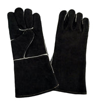 Heat Resistant Leather Welding Gloves for Fireplace Oven BBQ