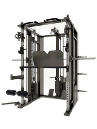 Commercial Smith Machine Multi-Functional Squat Rack Home Gym System with Fly Attachment
