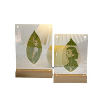 Acrylic Photo Frame with Stand, Wall Mountable Clear Display for Postcards, A4 Posters, and Leaf Carvings