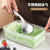 Manual Ice Shaver Spoon Stainless Steel Shaved Ice Machine Household Tool