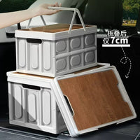 Foldable Camping Storage Box with Side Opening for Car Trunk Organization and Picnics