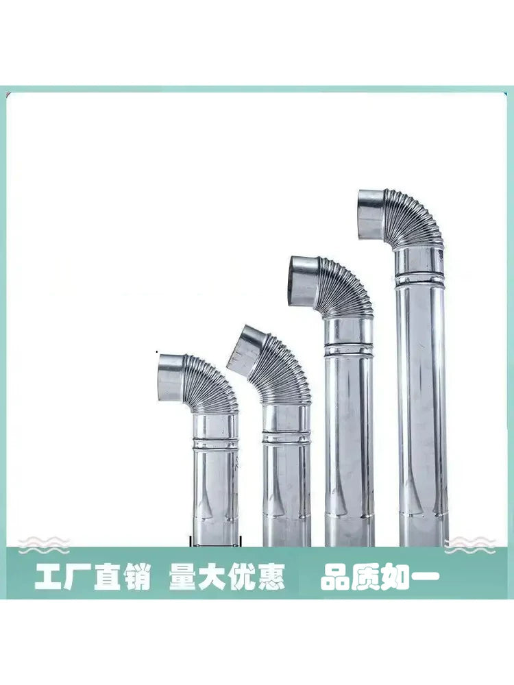 Thickened Galvanized Steel Stove Pipe Elbow/Tee for Heating Stoves and Firewood Burners