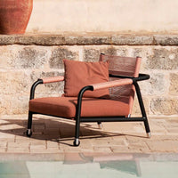 Outdoor Patio Wicker Sofa Chair and Coffee Table Set for Garden Balcony Villa