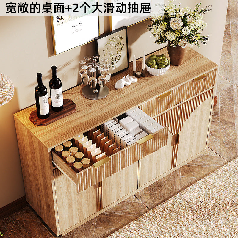 Solid Wood Style Storage Cabinet with Multiple Drawers and Doors for Home Entryway or Dining Room