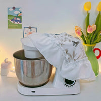 Ruffled Lace Kitchen Appliance Dust Cover Breathable Mesh Fabric for Blenders & Trays