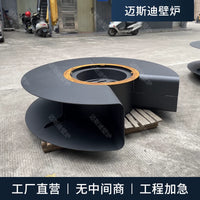 Outdoor Wood-Burning Fire Pit for Patios and Gardens, Decorative Fireplace for Ambiance and Heating