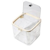 Ins Style Creative High-Value Desktop Trash Can with Lid, Transparent Household Storage Box for Hair Ties and Accessories