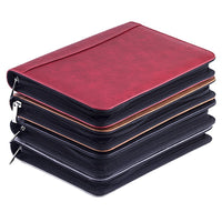 Multifunctional Loose-Leaf Notebook with Zipper, Card Holder, and Organizer