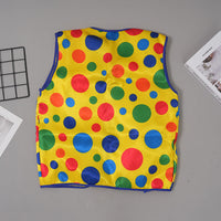 Halloween Clown Vest Costume with Rainbow Wig for Cosplay & Stage Performance