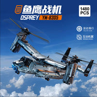 Osprey V-22 Tiltrotor Aircraft Building Blocks Military Model Toy for Boys