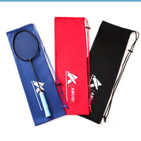 Badminton Racket Velvet Drawstring Bag, Portable Protective Cover for 1-3 Rackets, Shoulder Strap Included