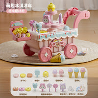 Kids' Electric Musical Ice Cream & Candy Cart Play Set with Lights & Sounds, 38-Piece