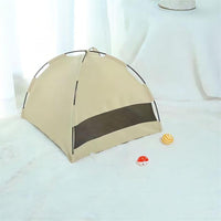 Foldable Pet Tent Bed for Cats and Small Dogs, Breathable Semi-Enclosed Outdoor Cat House