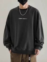 Men's Vintage Crew Neck Sweatshirt Loose Casual Long Sleeve Top