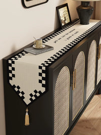 Luxury Tassel Table Runner for Dining Table, Coffee Table, Dresser, Cabinet Decor