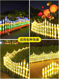 Solar/Plug-in Fence Lights Outdoor Decorative LED Strip for Garden Patio Christmas Ambiance