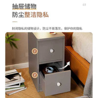 Modern Minimalist Narrow Bedside Table with Storage