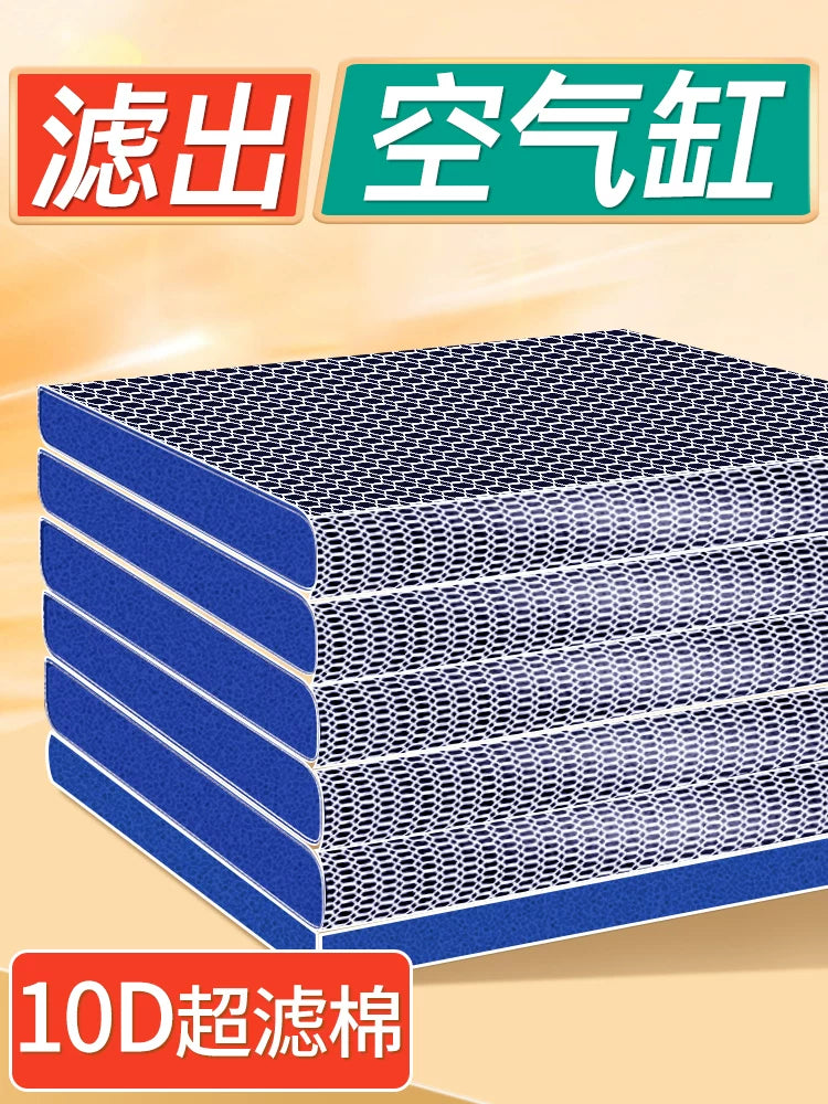Aquarium Filter Cotton Pad for Fish Tank Water Purification, High-Density Thickened Biochemical Filter Media