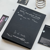 Minimalist Black and White 3-inch Photo Album for Instax and Small Cards, Aesthetic Student Collection Book