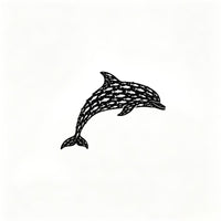 Dolphin Silhouette Fish School Metal Wall Decor Ocean Style Iron Art Hanging Ornament for Living Room Entryway