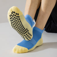 Unisex Cotton Anti-Slip Yoga Pilates Socks for Autumn/Winter - Sweat-Absorbent & Odor-Resistant