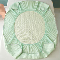 Summer Ice Silk Latex Cooling Mat Fitted Sheet Style for Dormitory and Home Use, Washable Air Conditioning Mat