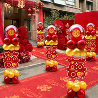 Wedding Balloon Arch Column Kit with KT Board Road Guide for Outdoor Decorations