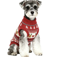 Fair Isle Jacquard Pet Sweater for Dogs - Thickened Christmas Warm Knitwear