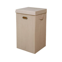 Washable Cotton Linen Foldable Laundry Hamper with Lid for Clothes Storage