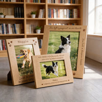 Custom Pet Memorial Photo Frame Wooden Desktop Display Gift