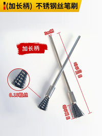 Mini Stainless Steel Wire Brush Set for Rotary Tools, 3mm Shank, Deburring & Polishing