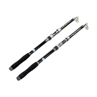 Carbon Fiber Telescopic Fishing Rod with Metal Spinning Reel Combo for Saltwater and Freshwater