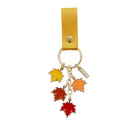Japanese Forest Series Gradient Maple Leaf Keychain for Bags and Car Keys, Couple/Friend Gift