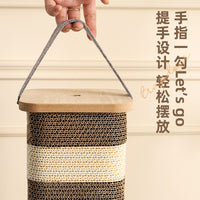 Meow Wonderland Corrugated Cardboard Cat Scratcher with Handle, Durable and Non-shedding Cat Climbing Toy