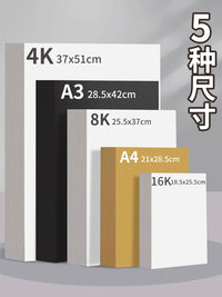 Heavyweight Cardstock Paper for Art, Craft, and Printing - A3, A4, 4K, 8K Sizes in White, Black, Kraft